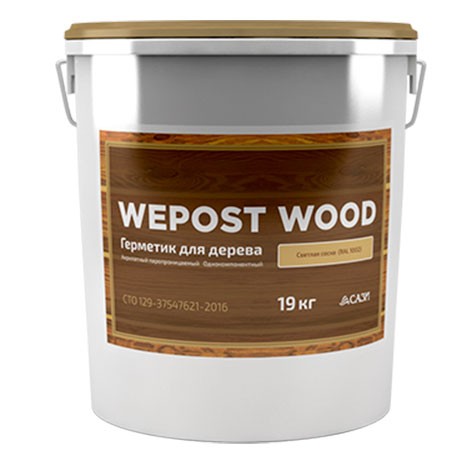 Герметик шовный для дерева АМЕРИКАНСКАЯ СОСНА 19кг Wepost Wood